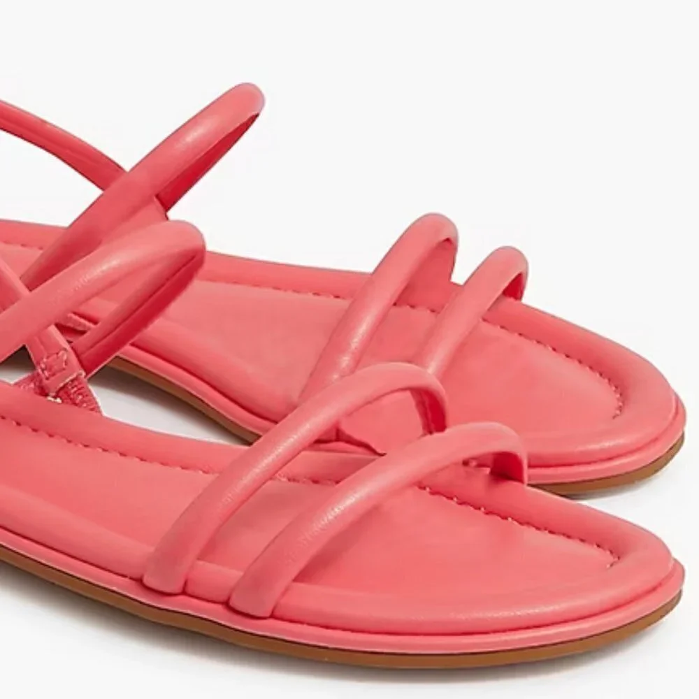 NEW J. Crew Tubular-strap sandals, Coral Pink, Size 6